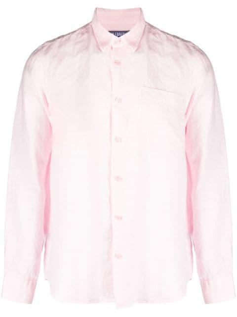 Caroubis long-sleeved linen shirt by VILEBREQUIN