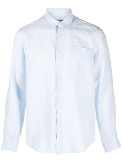 Caroubis long-sleeved linen shirt by VILEBREQUIN