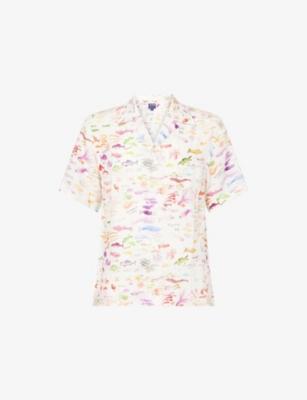 Charli Fish-Print Linen Shirt by VILEBREQUIN