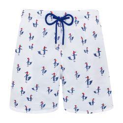 Embroidered cocorico swim shorts by VILEBREQUIN
