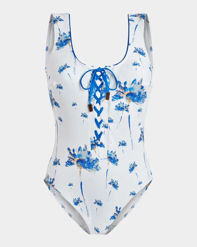 Herbier Shiny Jersey One-Piece Swimsuit by VILEBREQUIN