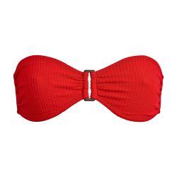 Jacquard Vichy ring bandeau bikini top by VILEBREQUIN
