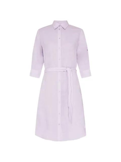 Ludovie belted linen shirt midi dress by VILEBREQUIN