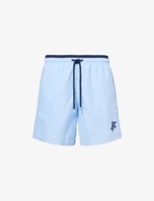 Moka Brand-Embroidered Swim Shorts by VILEBREQUIN