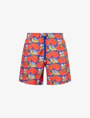 Moorea Tomato-Print Swim Shorts by VILEBREQUIN