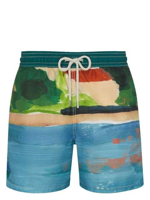 Moorea abstract-pattern print swim shorts by VILEBREQUIN