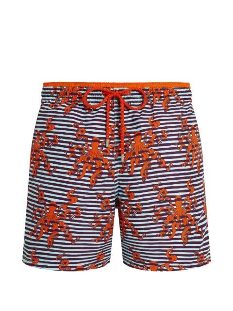Octopus in Stripes swim shorts by VILEBREQUIN