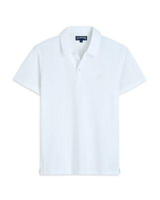 Organic Cotton Terry Logo Embroidered Regular Fit Polo Shirt by VILEBREQUIN