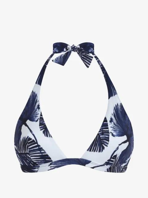Papagaio leaf-print bikini top by VILEBREQUIN