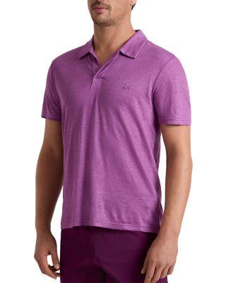 Regular Fit Short Sleeve Linen Polo Shirt by VILEBREQUIN