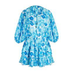 Ruffles mini Dress tahiti flowers by VILEBREQUIN