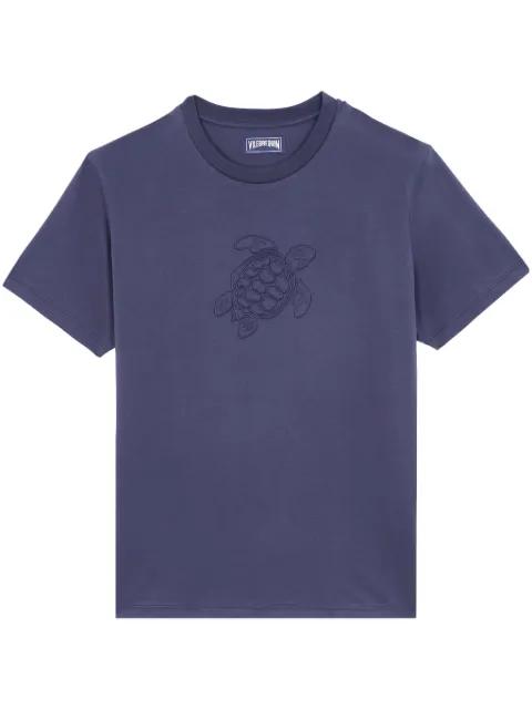 Turtle-embroidered cotton T-shirt by VILEBREQUIN