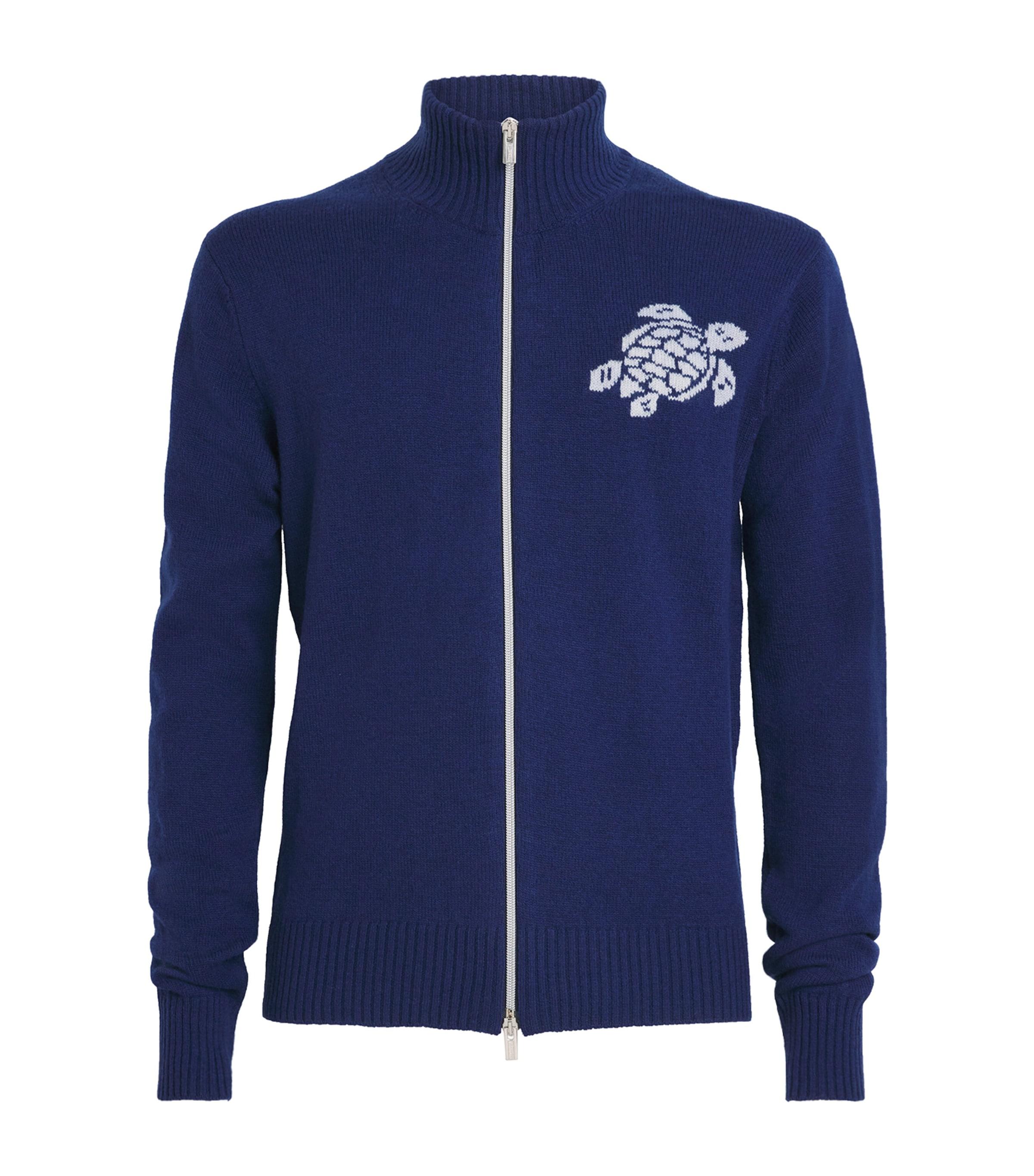 Vilebrequin Virgin Wool-Cashmere Juan Zip-Up Cardigan by VILEBREQUIN