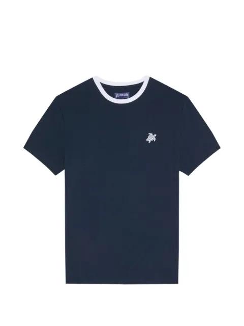 contrast-trim turtle-motif T-shirt by VILEBREQUIN