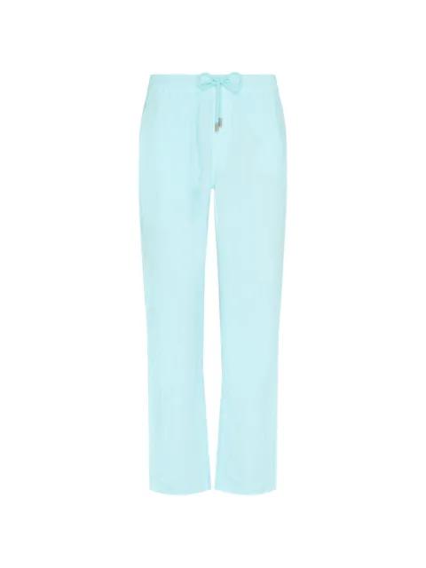 drawstring-waist linen trousers by VILEBREQUIN