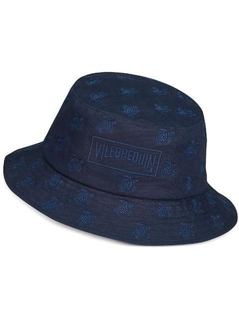 embroidered-logo cotton bucket hat by VILEBREQUIN