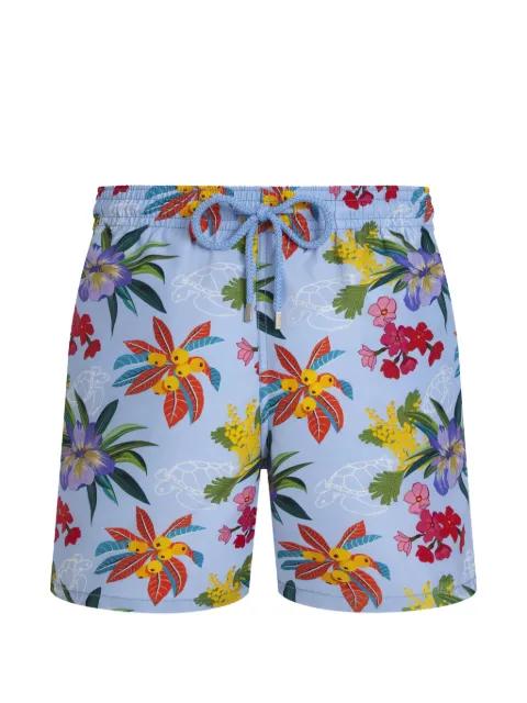 floral-print drawstring-waistband swimming trunks by VILEBREQUIN