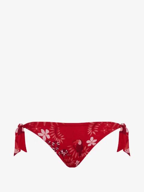 floral-print side-tie bikini bottoms by VILEBREQUIN
