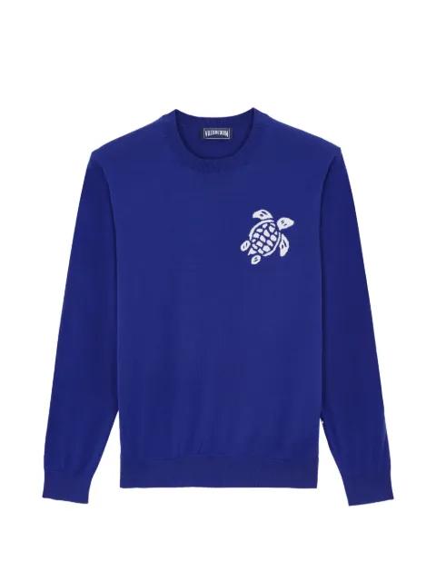 logo-jacquard cotton sweater by VILEBREQUIN