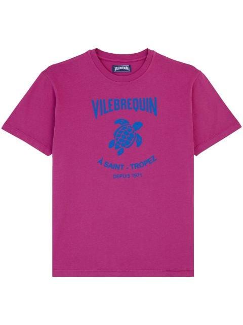 logo-print cotton T-shirt by VILEBREQUIN