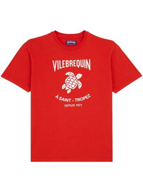 logo-print cotton T-shirt by VILEBREQUIN
