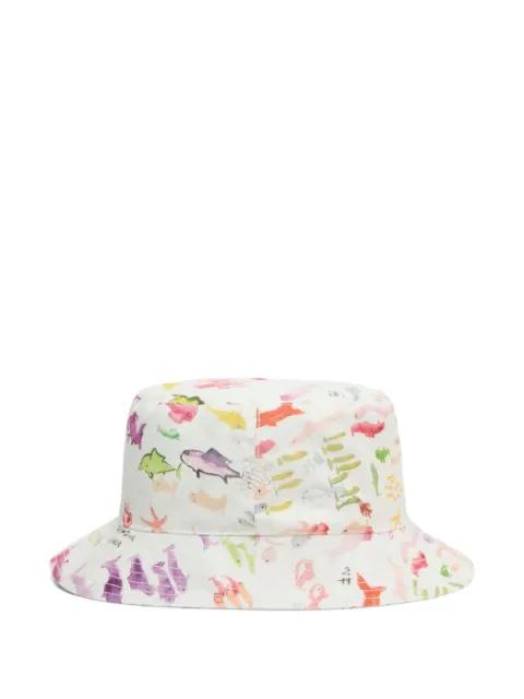 print-detail bucket hat by VILEBREQUIN