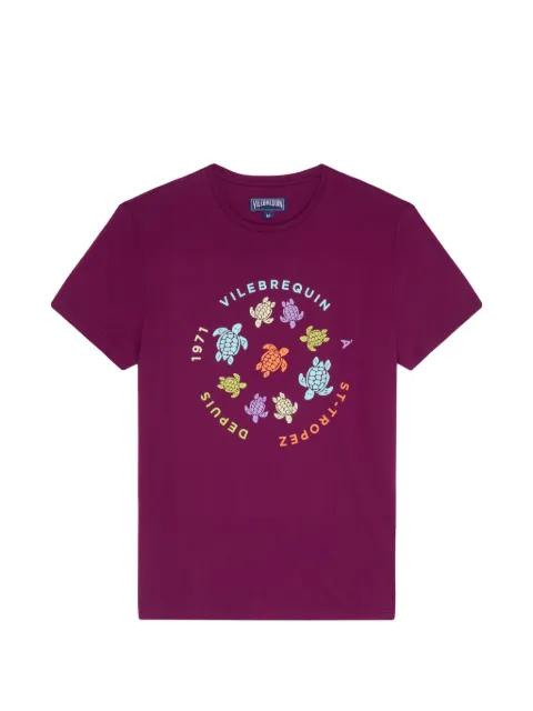 round-neck turtle-print T-shirt by VILEBREQUIN