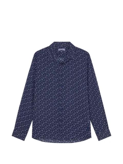 turtle-print cotton shirt by VILEBREQUIN