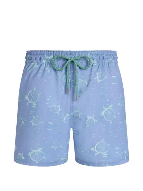 turtle-print drawstring swim shorts by VILEBREQUIN