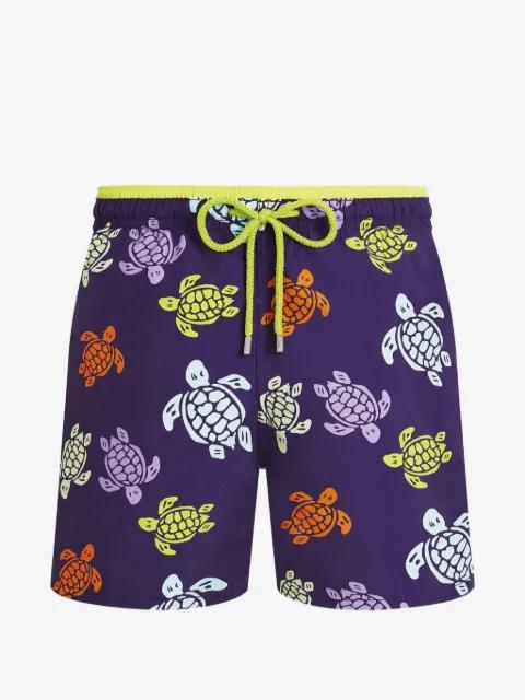 turtle-print drawstring swim shorts by VILEBREQUIN