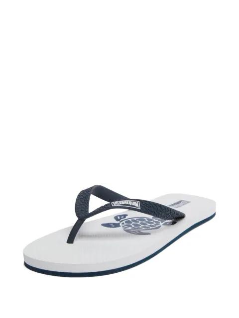 turtle-print flip flops by VILEBREQUIN