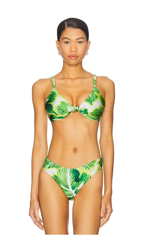 villa fresca Vista Bikini Top in Green by VILLA FRESCA