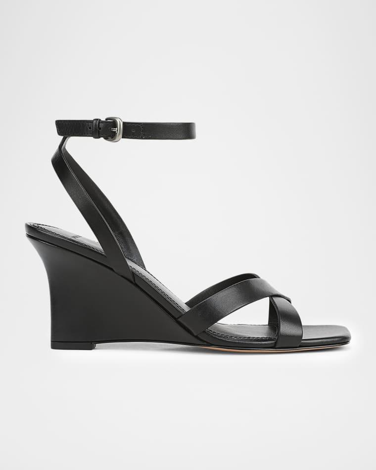 75mm Parma Leather Wedge Sandals by VINCE