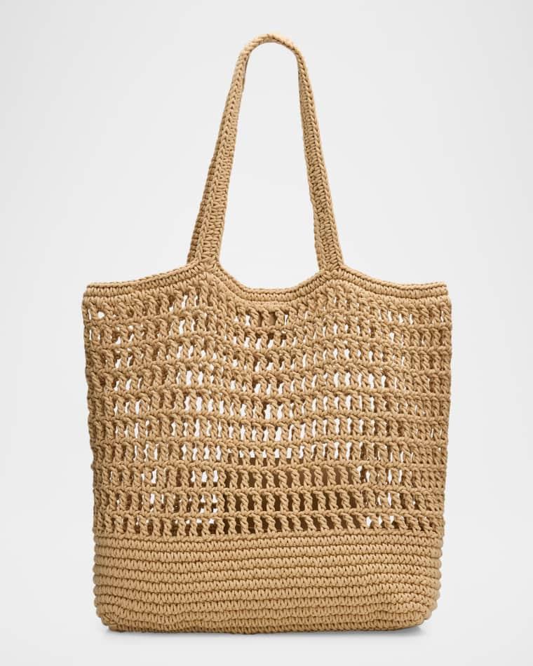 Barcelona Large Cotton Crochet Tote Bag by VINCE