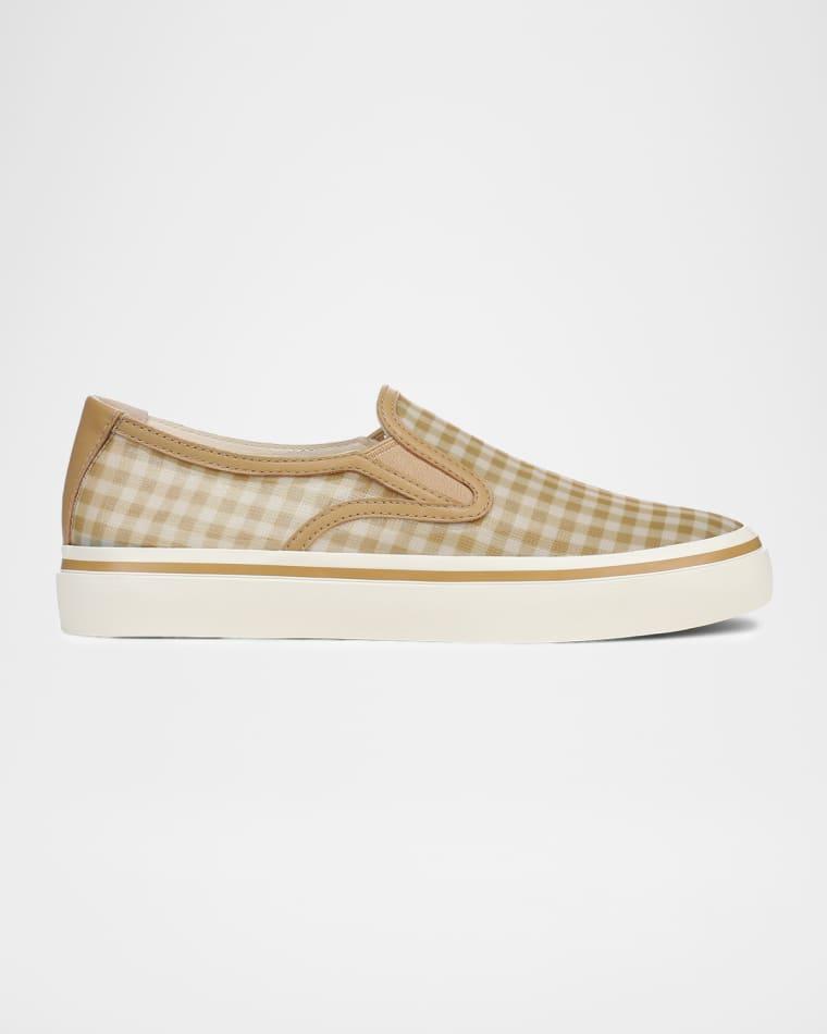 Blair Gingham Canvas Slip-On Sneakers by VINCE