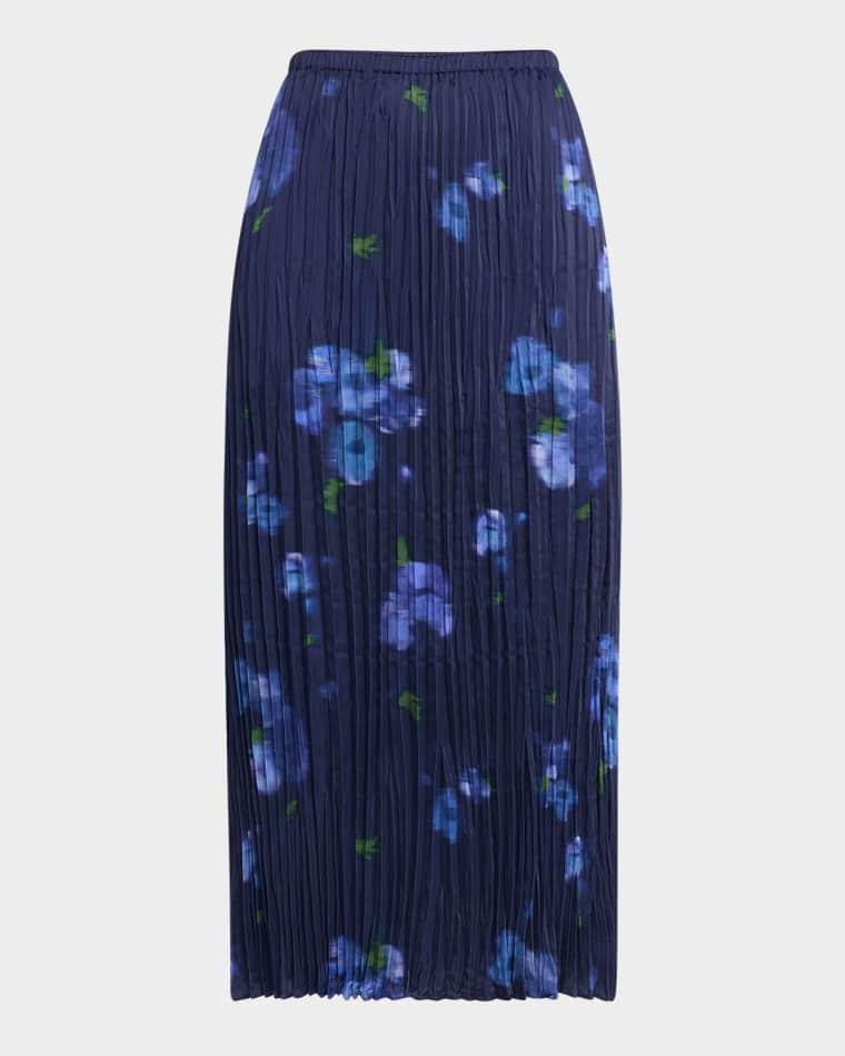 Blurred Poppy Column Skirt by VINCE