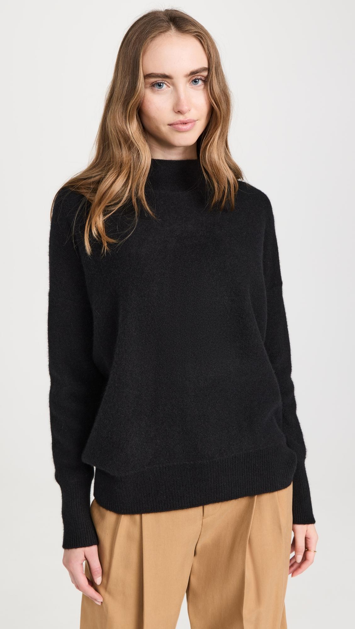 Boiled Funnel Neck Pullover by VINCE