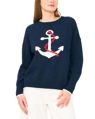 Anchor Motif Crewneck Sweater by VINCE CAMUTO