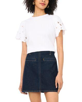 Embroidered Crewneck Tee by VINCE CAMUTO