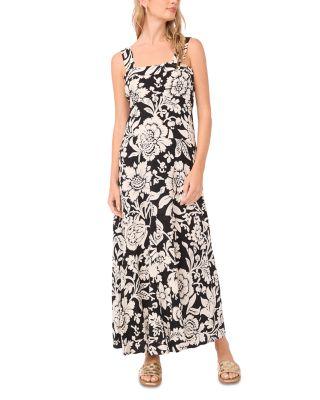 Floral Square Neck Maxi Dress by VINCE CAMUTO