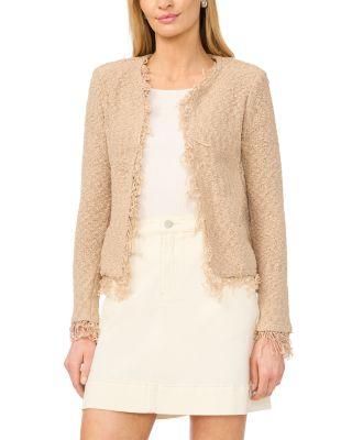 Fringe Trim Cropped Jacket by VINCE CAMUTO
