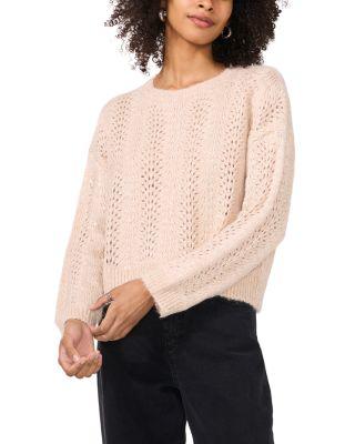 Pointelle Dropped Shoulder Sweater by VINCE CAMUTO