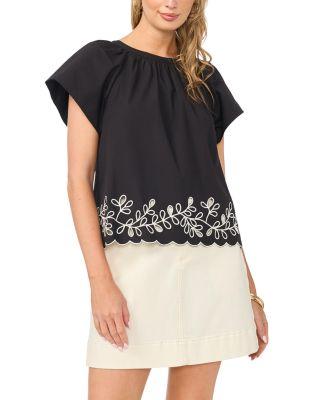 Raglan Flutter Sleeve Blouse by VINCE CAMUTO