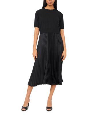 Short Sleeve Dolman Sweater & Pleated Slip Dress by VINCE CAMUTO