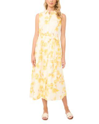 Sleeveless Collared Patch Pocket Dress by VINCE CAMUTO