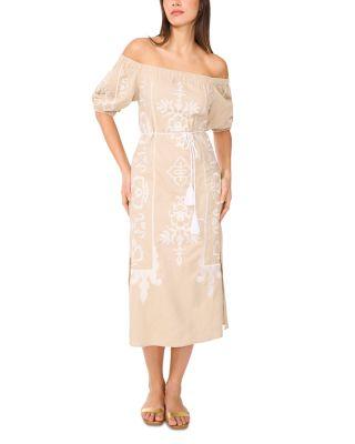 The Shoulder Tassel Tie Midi Dress by VINCE CAMUTO
