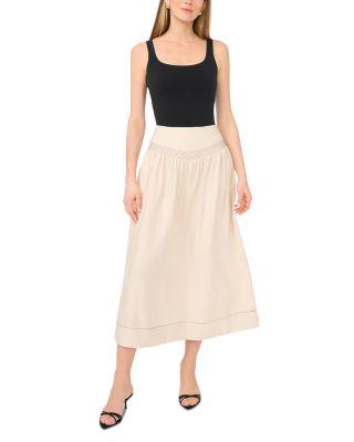 Trappunto Toke Midi Skirt by VINCE CAMUTO