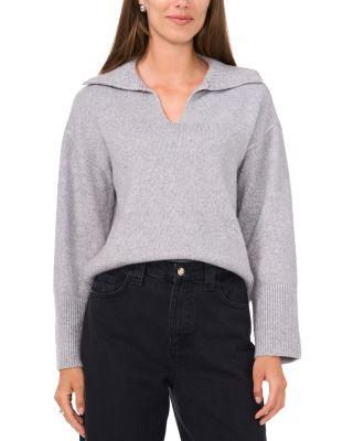 V Neck Spread Collar Sweater by VINCE CAMUTO