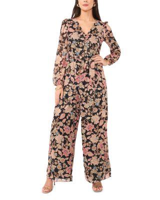 V Neck Tie Waist Jumpsuit by VINCE CAMUTO