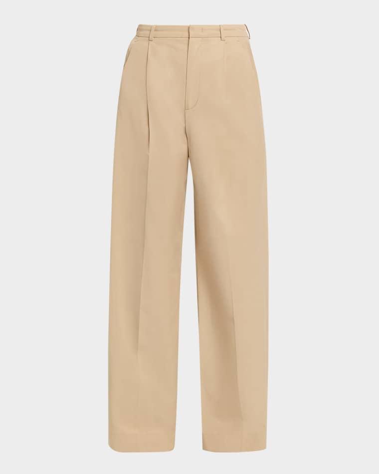Camille Mid-Rise Cotton-Blend Trousers by VINCE